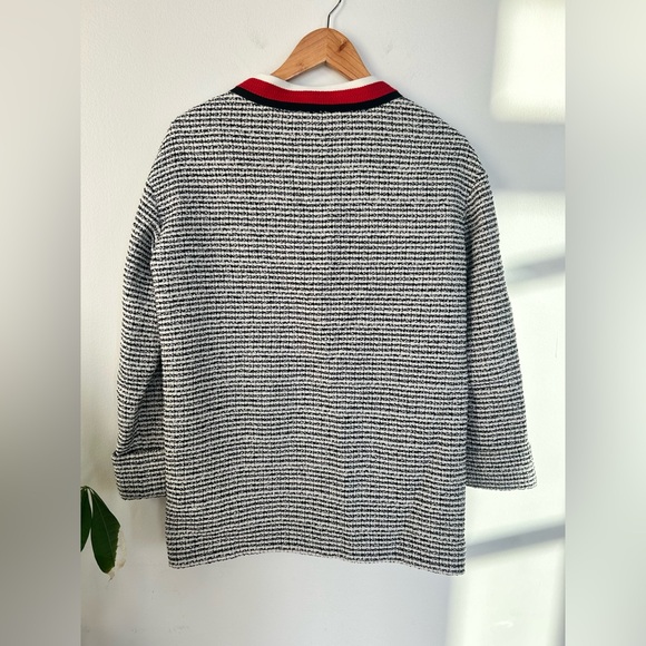 NWOT Maje Visala Tweed Effect Cardigan Jacket Straight Midi Size 38 M - Picture 9 of 13